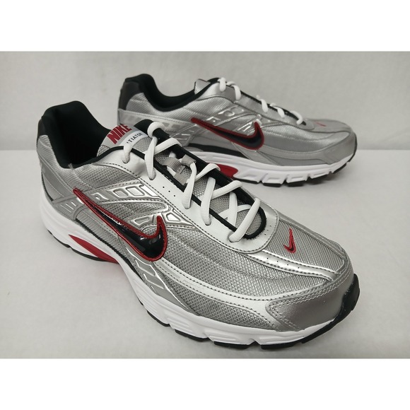 Nike Men's\u200e Initiator Running Shoes 394055-001 Metallic Silver Red Black Sz 13